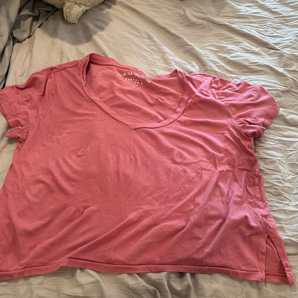 pink flowy Aeropostale top